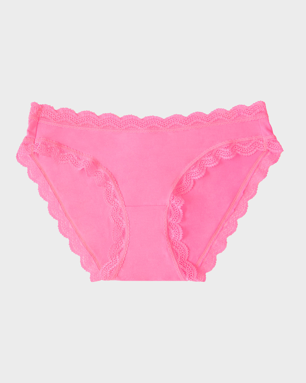 The Original Brief Hot Pink Sustainable TENCEL Lace Underwear Stripe Stare USA