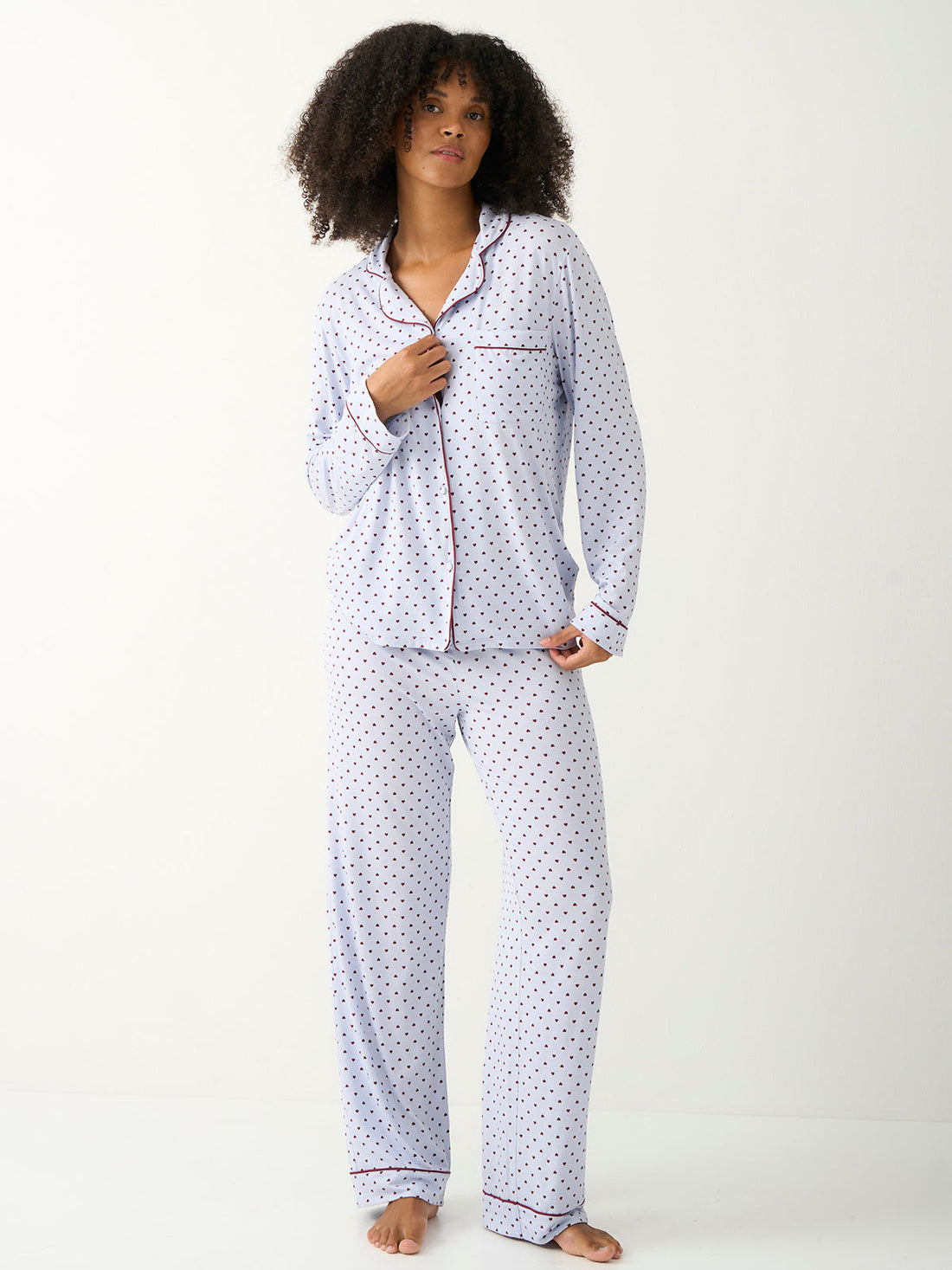 Long Pajama Set - Icons Mini Heart
