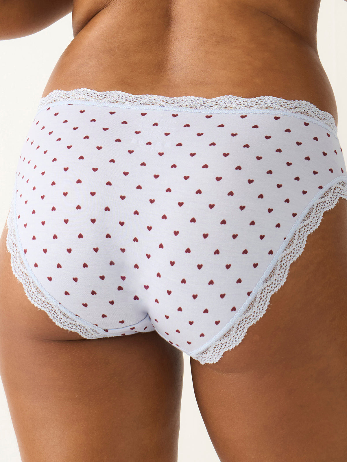 Mid Rise High Leg Brief - Icons Mini Heart