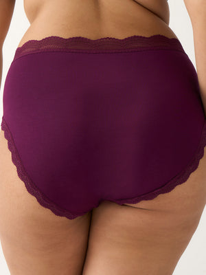 High Rise Brief - Black Cherry