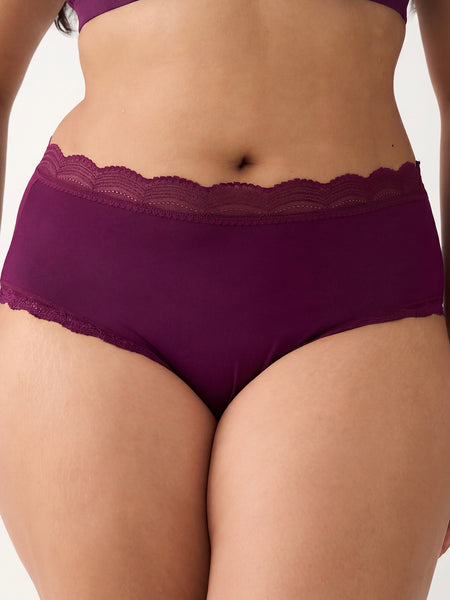 High Rise Brief - Black Cherry