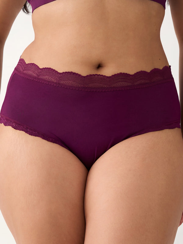 High Rise Brief - Black Cherry