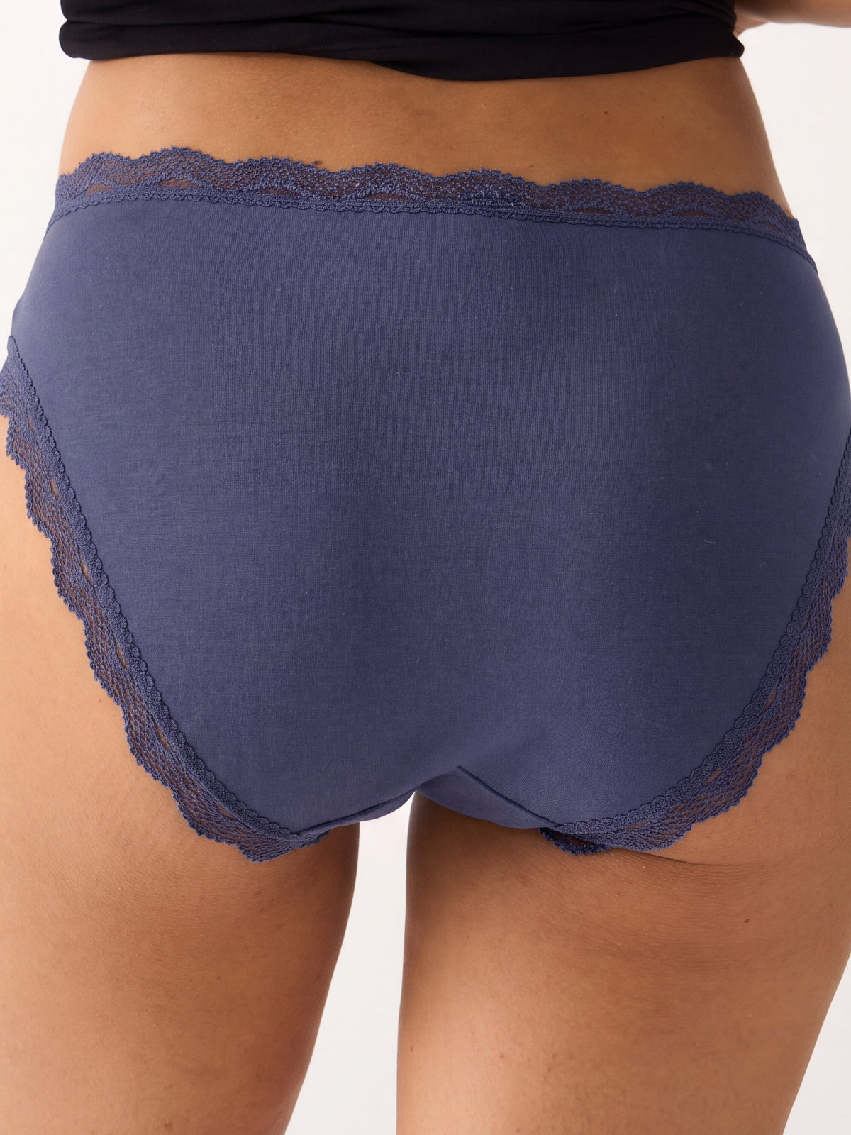 Mid Rise High Leg Brief - Indigo Blue