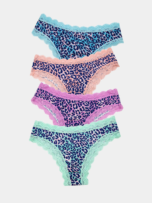 Brazilian Brief Four Pack - Iridescent Leopards Charming Garment Enterprises Co