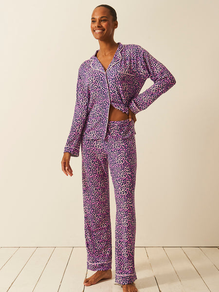 Long Pajama Set - Iridescent Leopard