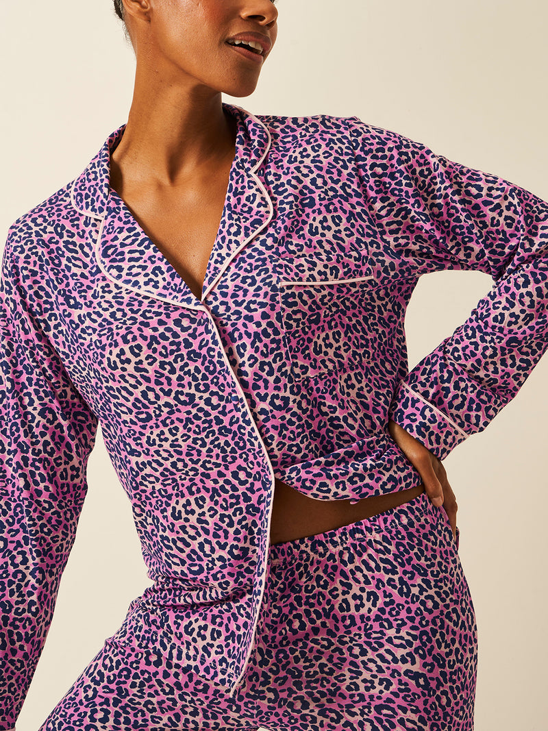 Long Pajama Set - Iridescent Leopard