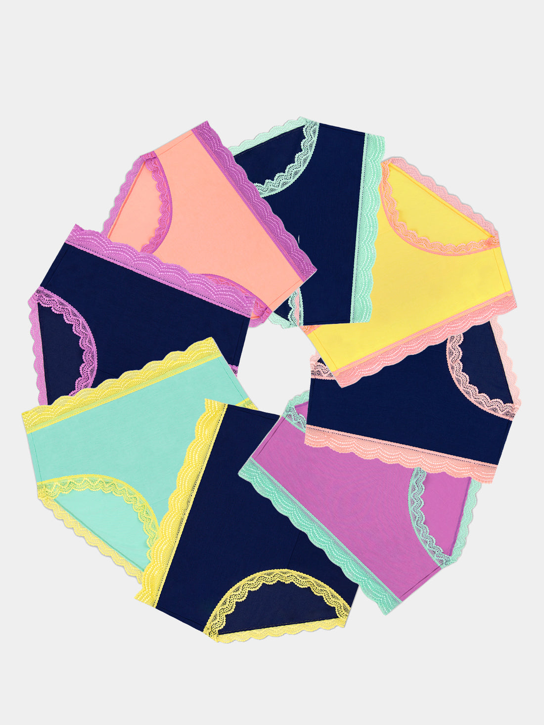 High Rise Brief Eight Pack - Pastels Box Wholegood Inter-United Ltd