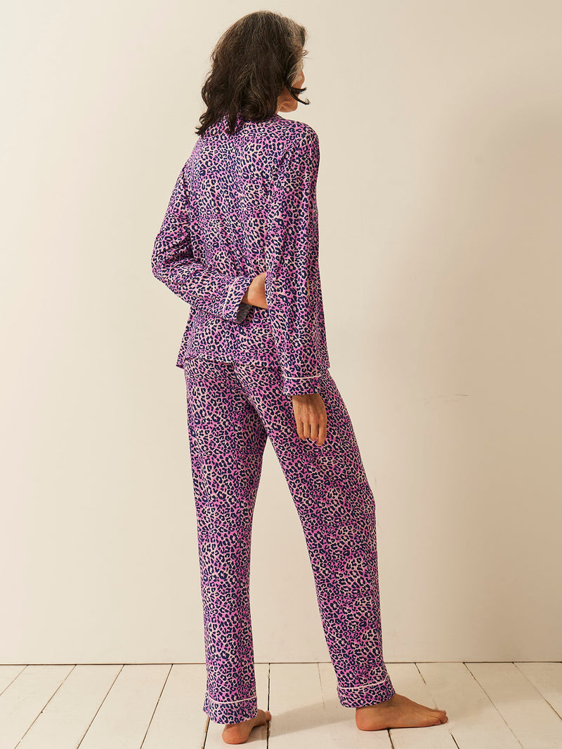 Long Pajama Set - Iridescent Leopard