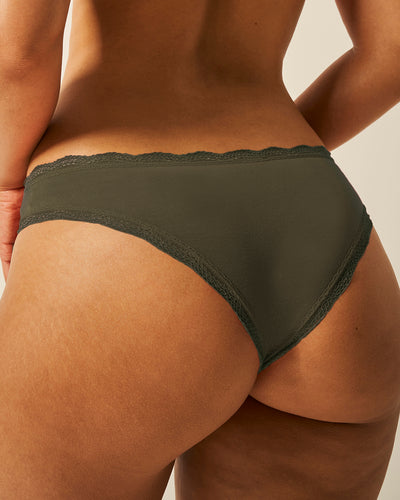 Brazilian Brief - Modern Khaki Stripe & Stare