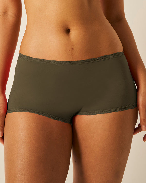 Hipster Brief - Modern Khaki Stripe & Stare