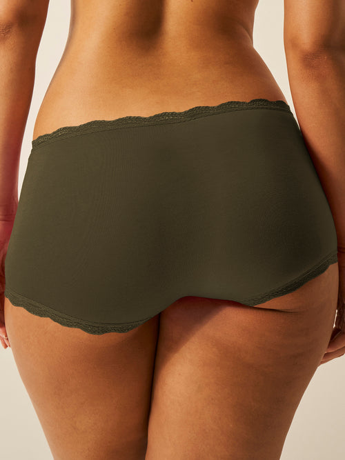 Hipster Brief - Modern Khaki Stripe & Stare