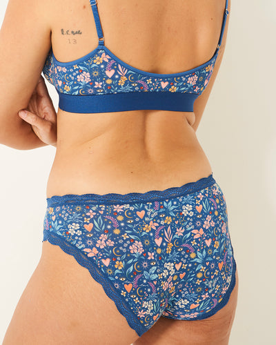 The Original Brief- Winter Floral Stripe & Stare