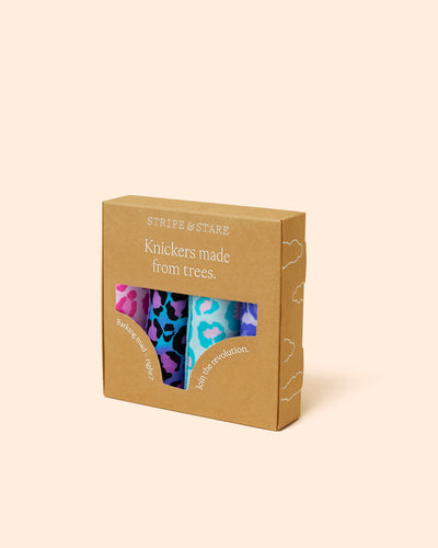 The Original Brief Four Pack - Classic Leopard Stripe & Stare