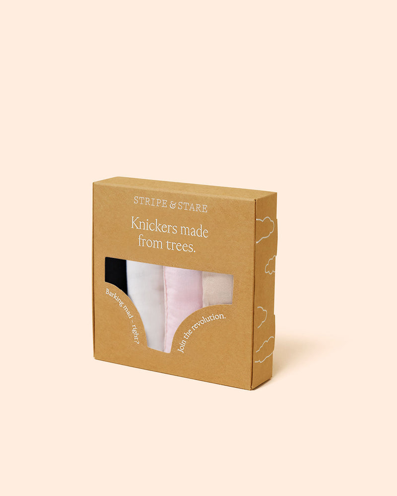 Mid Rise High Leg Brief Four Pack - Sand Essentials
