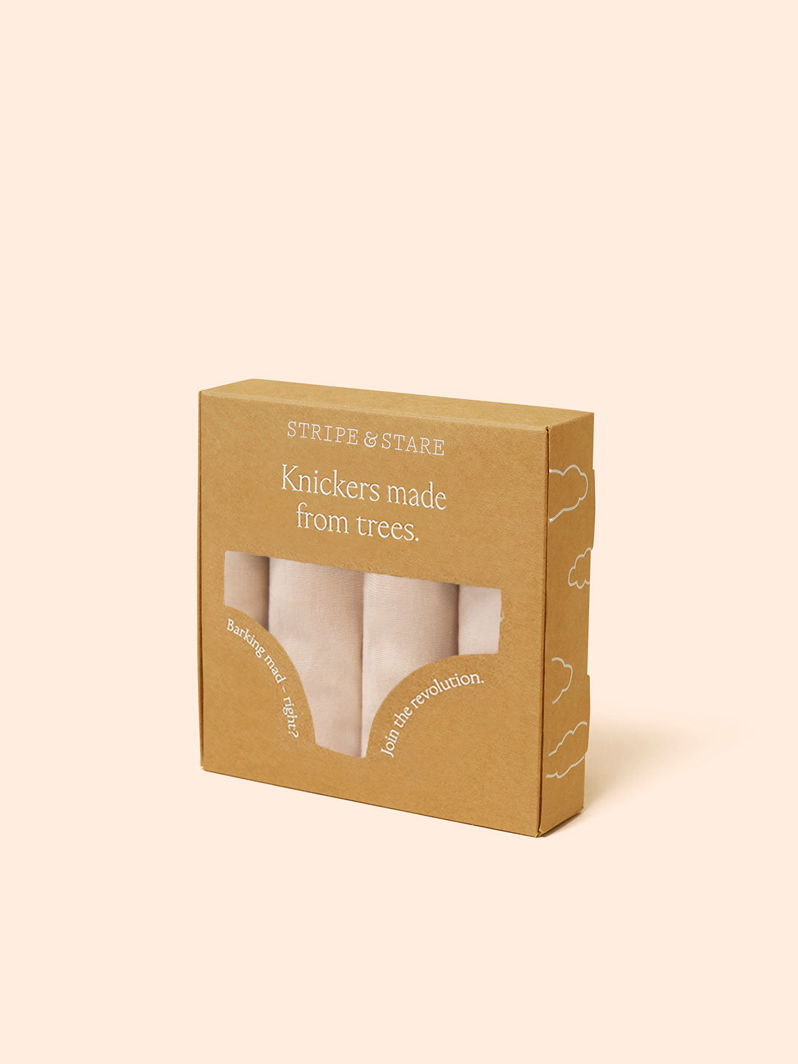 Mid Rise High Leg Brief Four Pack - Sand