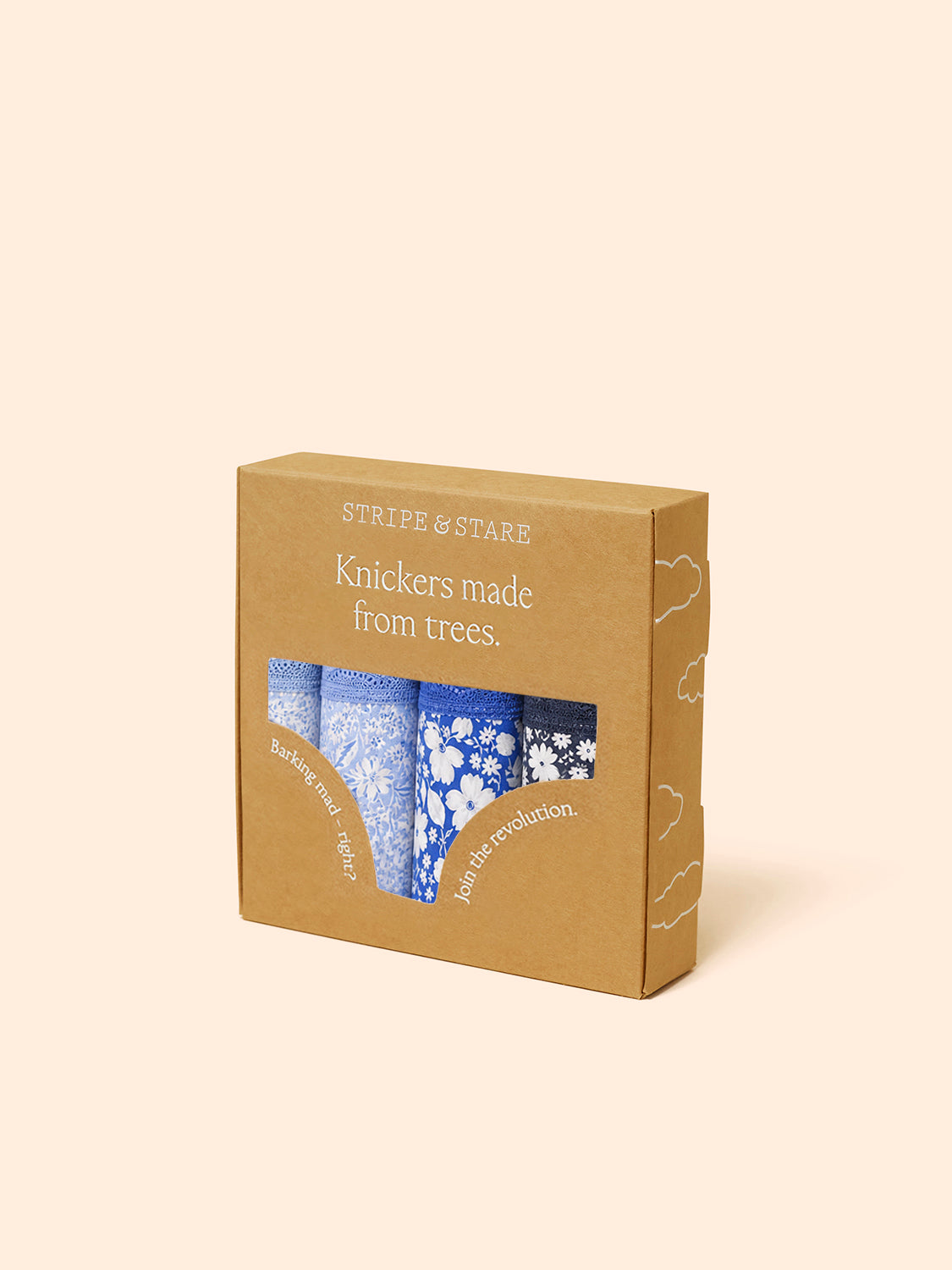 The Original Brief Four Pack - Cornflower Petals