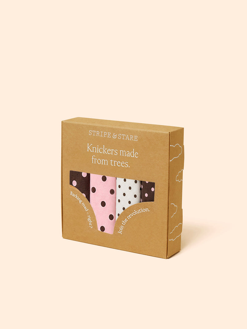 The Original Brief Four Pack - Neapolitan Polkadot
