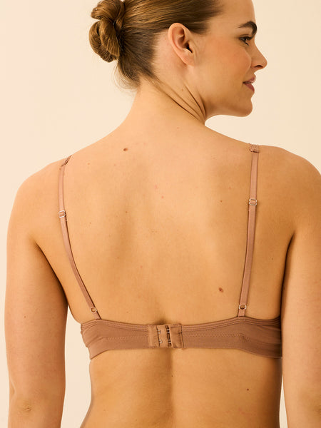 Lace Plunge Bra - Latte