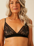 Eco Lace Triangle Bra - Black
