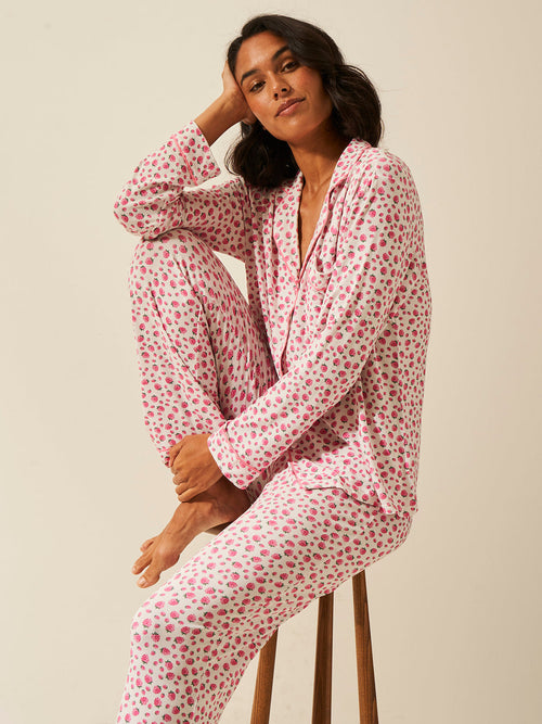Emily English X S&S Long Pajama Set - Raspberry Charming Garment Enterprises Co