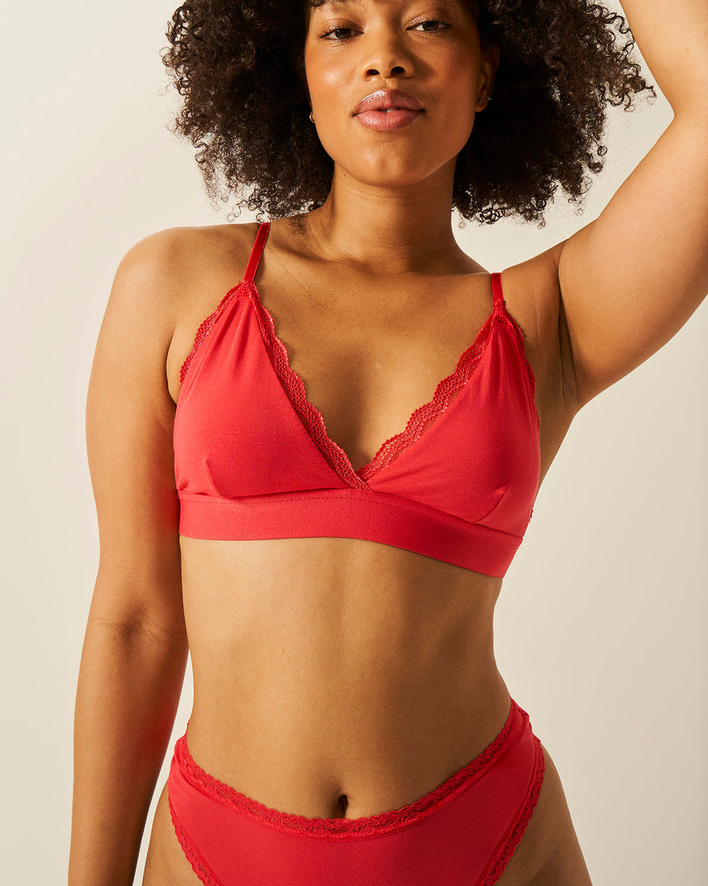 Lace Bralette - Hibiscus Stripe & Stare