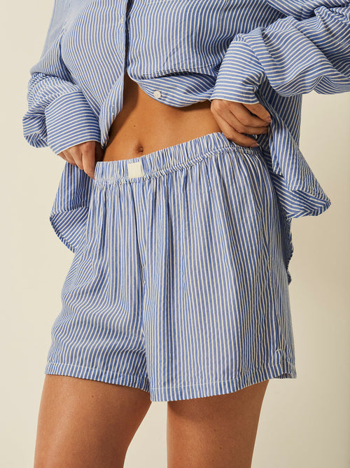 Seersucker Boxer Short - Amparo Blue Fast Track Sourcing FZC LLC