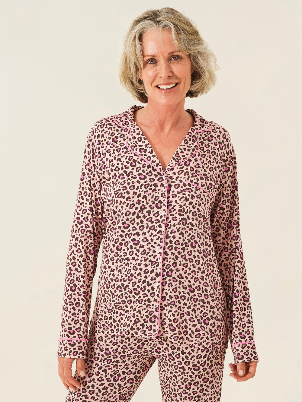 Long Pajama Set - Liquorice Leopard Charming Garment Enterprises Co
