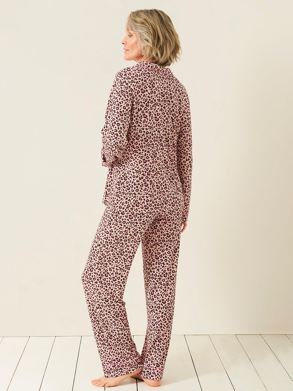 Long Pajama Set - Liquorice Leopard Charming Garment Enterprises Co