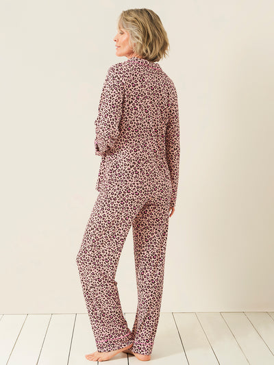 Long Pajama Set - Liquorice Leopard Charming Garment Enterprises Co