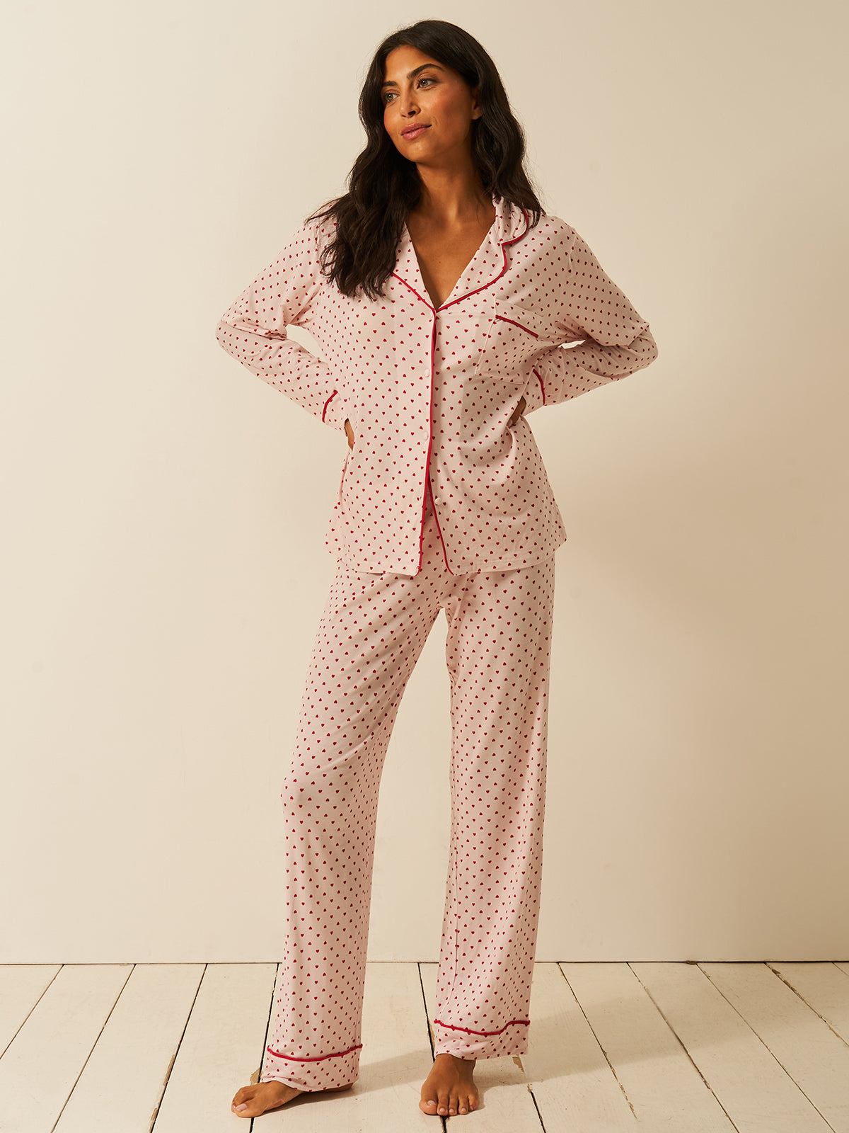 Long Pajama Set - Mini Heart