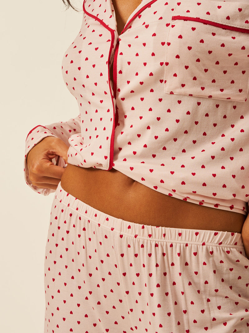 Long Pajama Set - Mini Heart