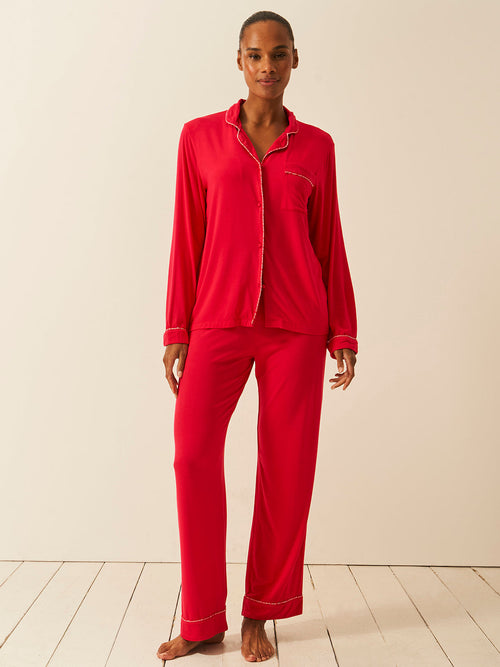 Long Pajama Set - Lipstick Red Wholegood Inter-United Ltd