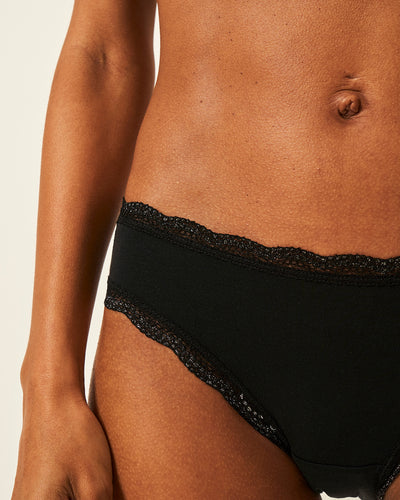 The Original Brief - Black Sparkle Lace Stripe & Stare