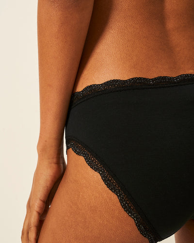 The Original Brief - Black Sparkle Lace Stripe & Stare