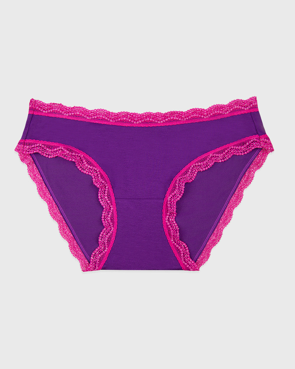 The Original Brief - Plum & Raspberry Sparkle Lace Stripe & Stare