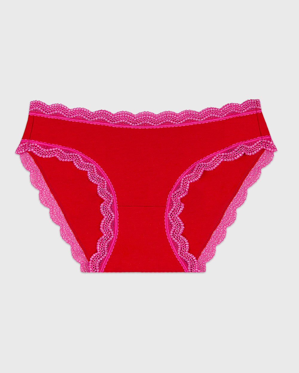 The Original Brief - Scarlet & Raspberry Sparkle Lace Stripe & Stare