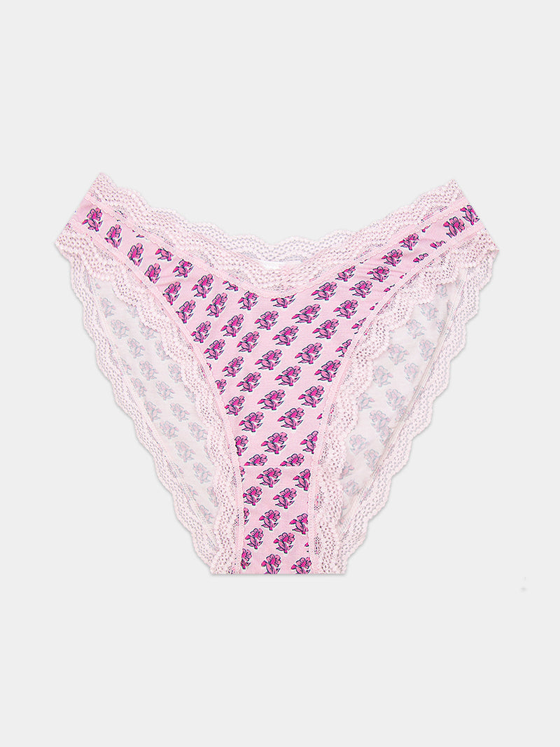 Marea X S&S Dipped Tanga - Flower Stamp Charming Garment Enterprises Co