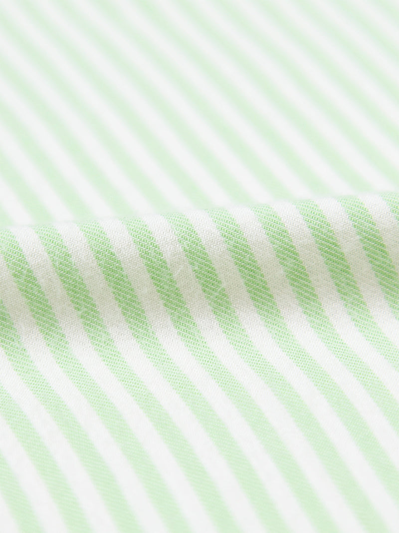 Emily English X S&S Soft Brushed Woven Pajama Top - Matcha Stripe Anjos & Lourenco