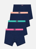 Men's Boxer Four Pack - Navy Contrasts