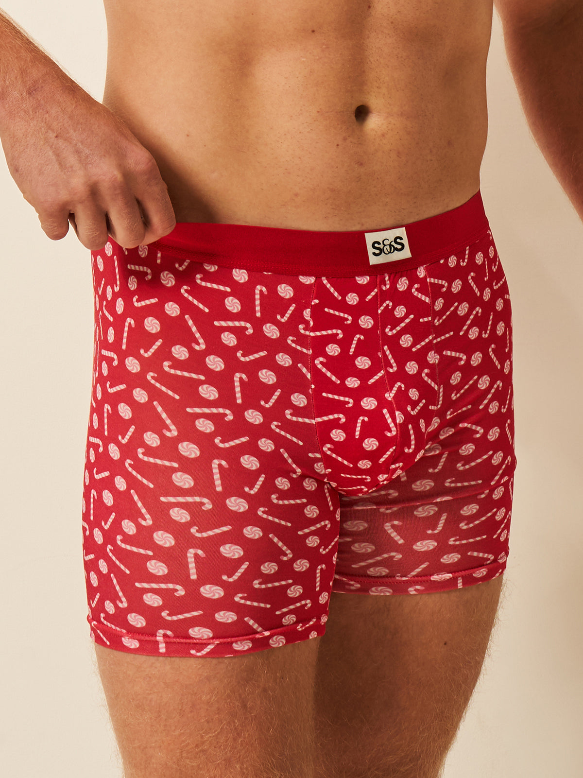 Men's Boxer - Candy Cane Swirl