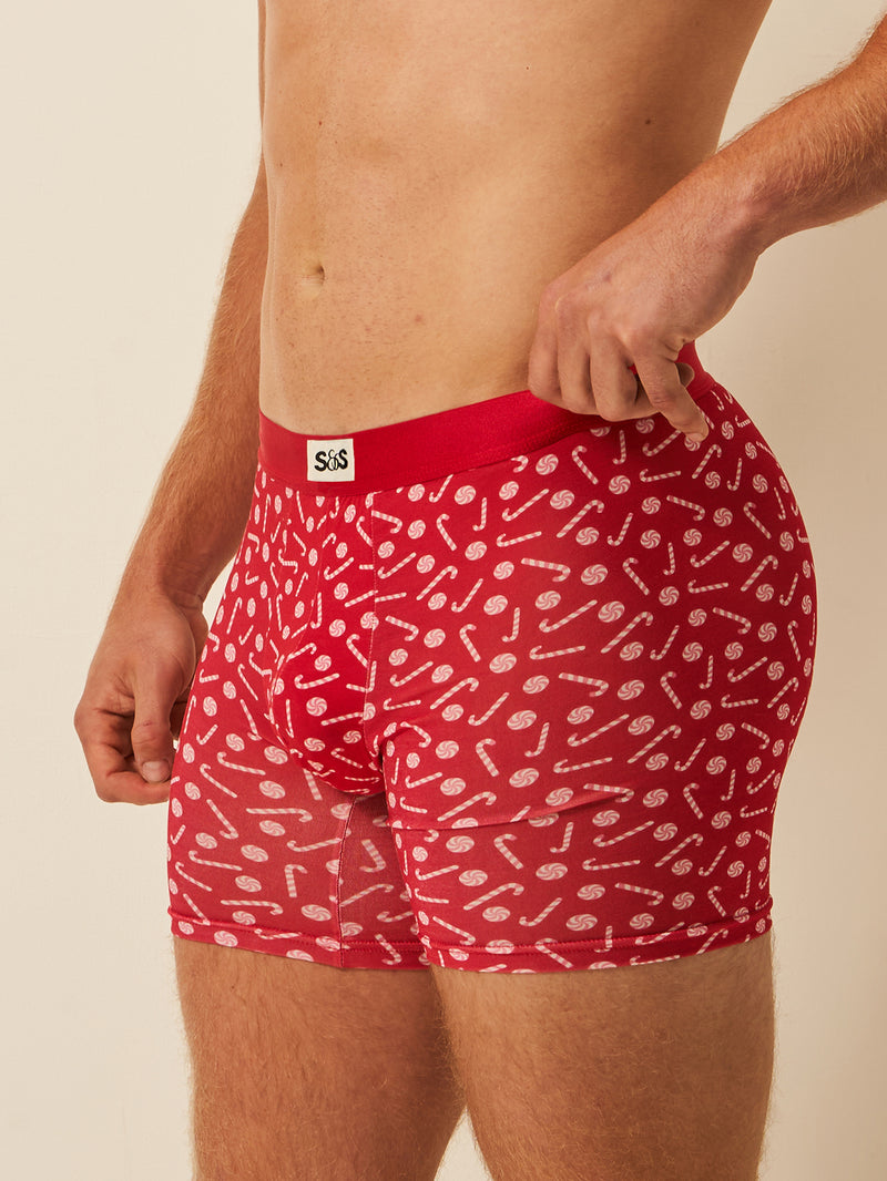 Men's Boxer - Candy Cane Swirl