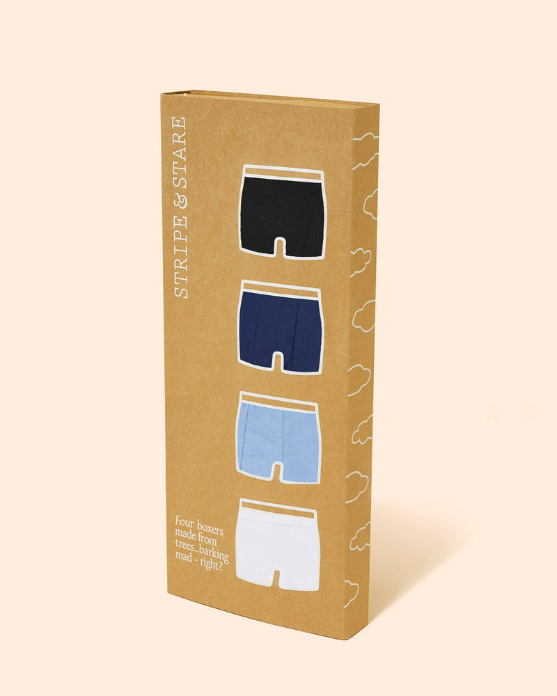 Men's Boxer Four Pack - Blues
