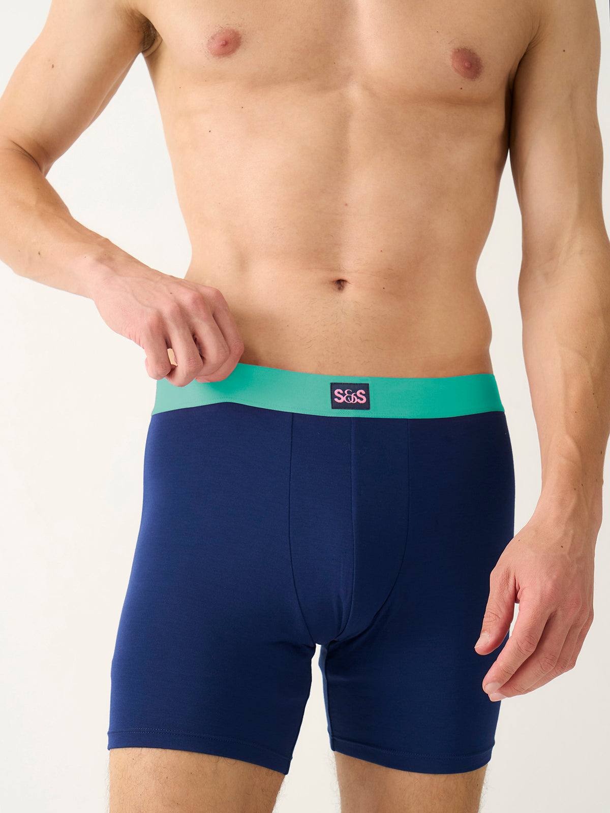 Men's Boxer Four Pack - Navy Contrasts