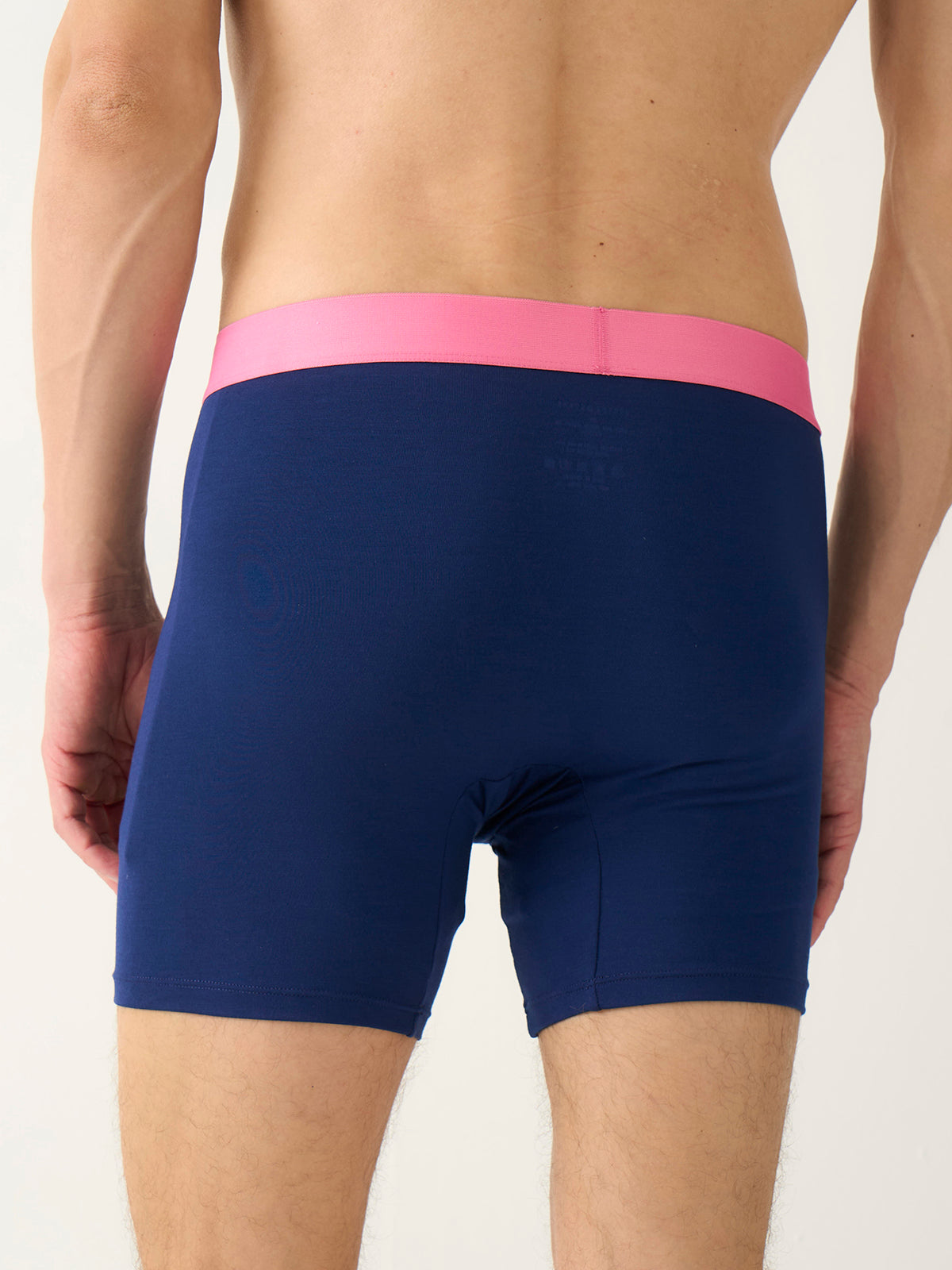 Men's Boxer - Navy & Pop Pink