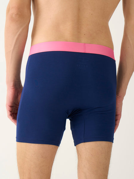Men's Boxer - Navy & Pop Pink