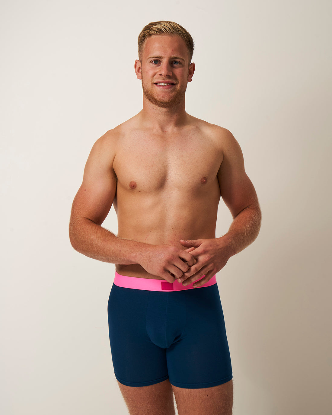 Men's Boxer - Midnight and Neon Pink