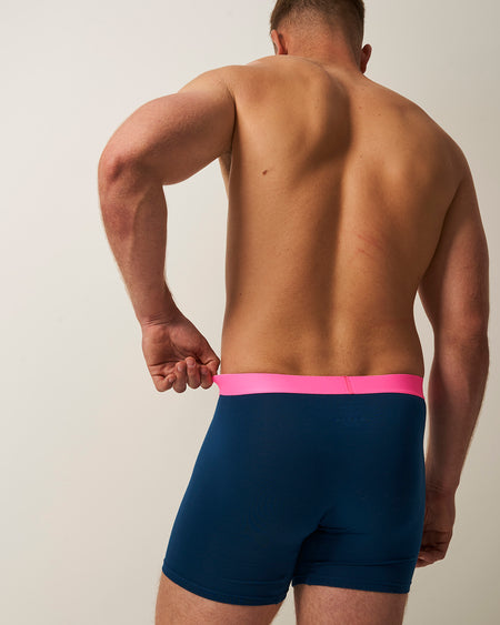 Men's Boxer - Midnight and Neon Pink