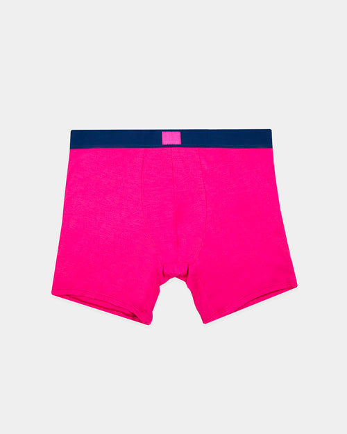 Men's Boxer - Raspberry and Midnight Stripe & Stare