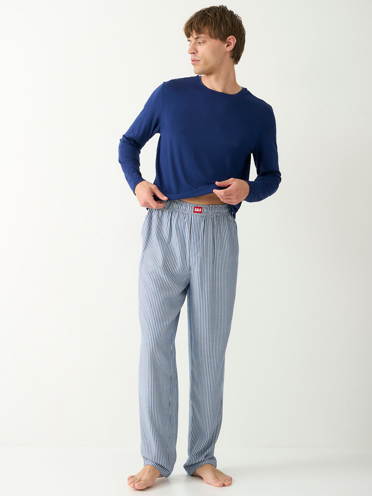 Mens Blue Layering Top