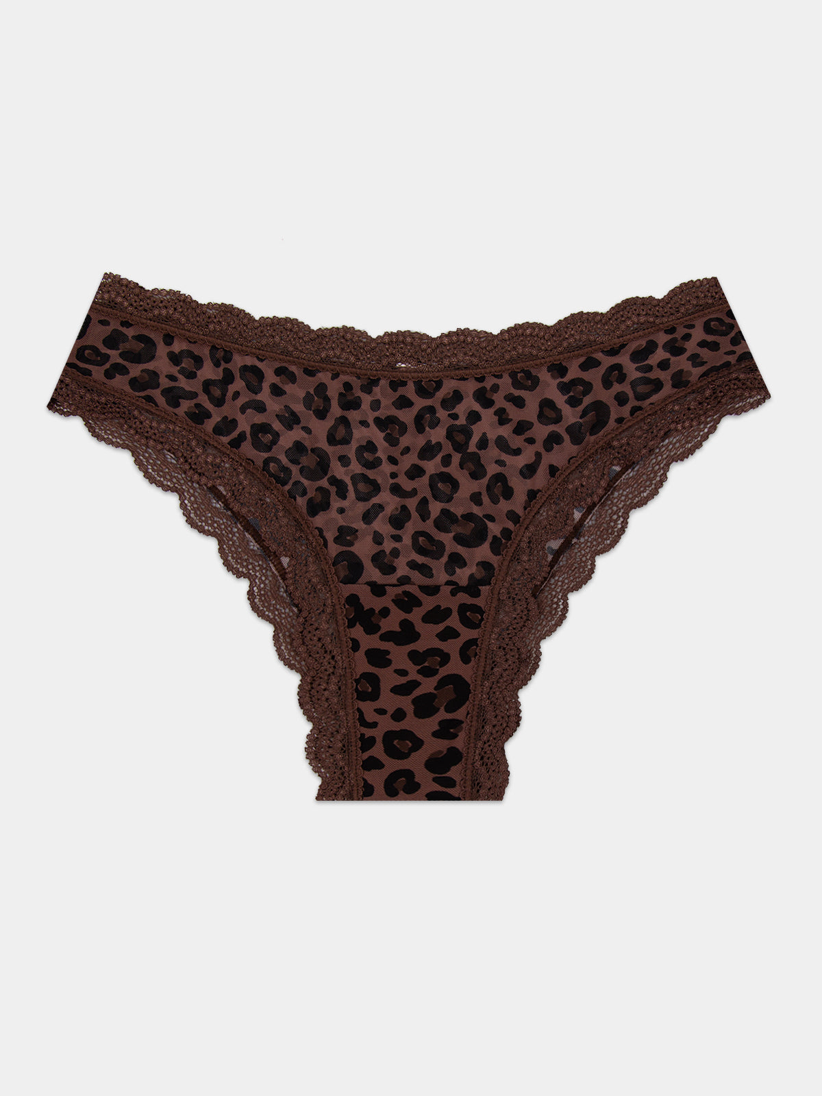 Mesh Brazilian Brief - Chocolate Leopard